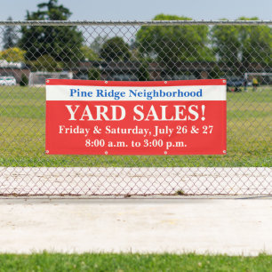 Personalized Neighbourhood Sale Banner