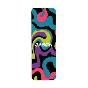 Personalized Neon Abstract Pattern — Retro Design