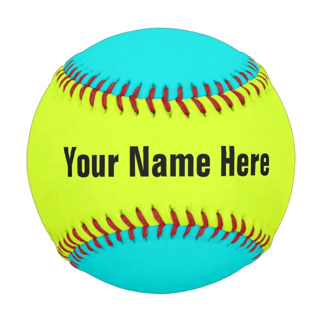 Personalized Neon Coloured Baseball (Back)