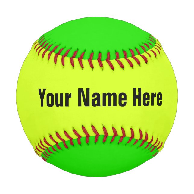 Personalized Neon Coloured Baseball (Back)