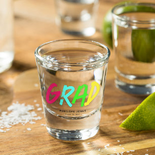 Personalized Neon GRAD Keepsake Shot Glass