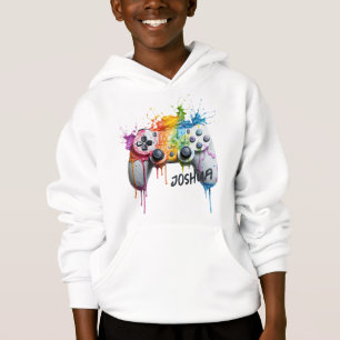 Personalized Neon Melting Gaming Controller Hoodie