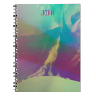 Personalized Neon Notebook – Luminous Art Deco