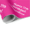 Personalized neon pink Birthday wrappingpaper