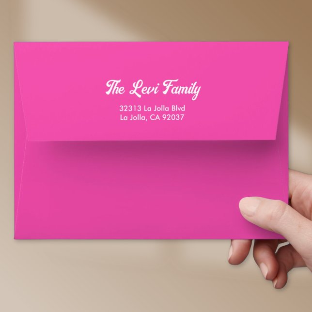 Personalized Neon Pink Invitation Envelopes (Personalized Neon Pink Invitation Envelopes)