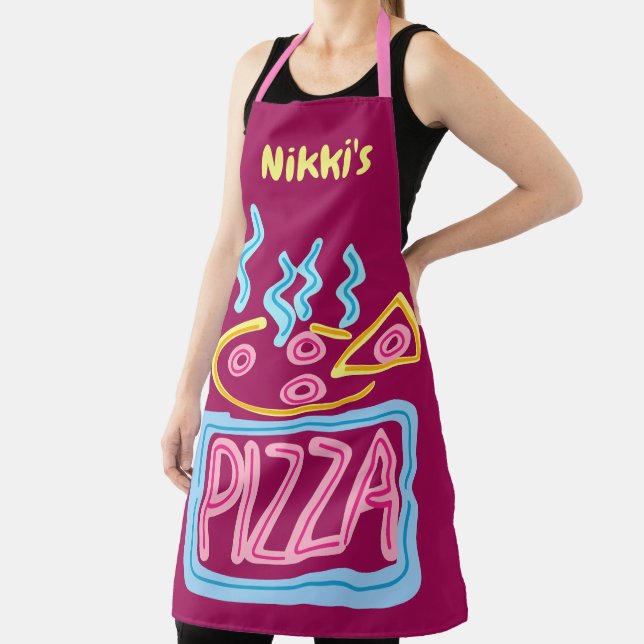 Personalized Neon Pizza Apron (Insitu)