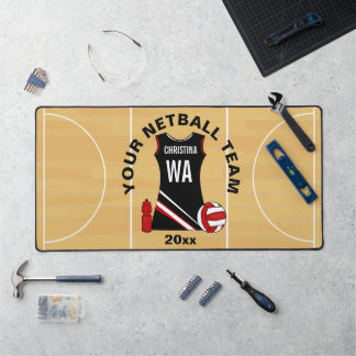 Personalized Netball player Desk Mat