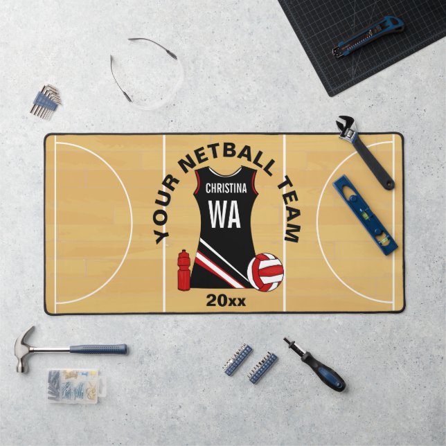 Personalized Netball player Desk Mat (Workstation)