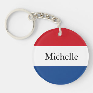 Personalized Netherlands Flag Keychain