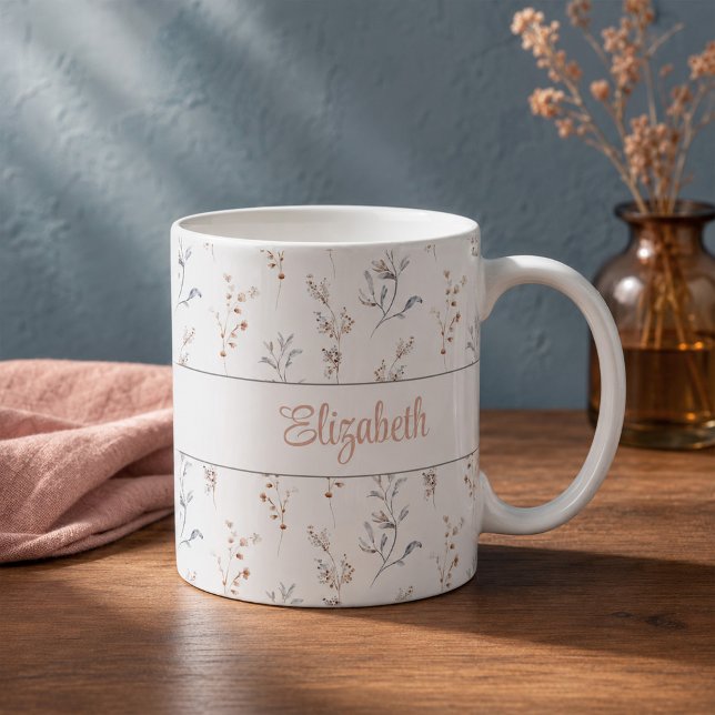 Personalized Neutral Botanical Name Mug (Personalized Neutral Botanical Name Mug)