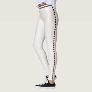 Personalized Neutral Vintage Black Cherry Pattern Leggings
