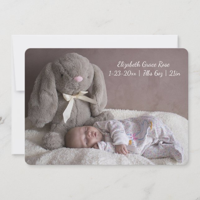 Personalized New Baby Announcement | Card (Front)