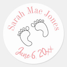Personalized new baby stickers