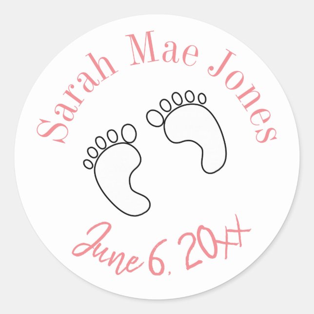 Personalized new baby stickers  (Front)