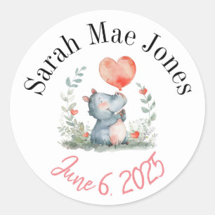 Personalized new baby stickers