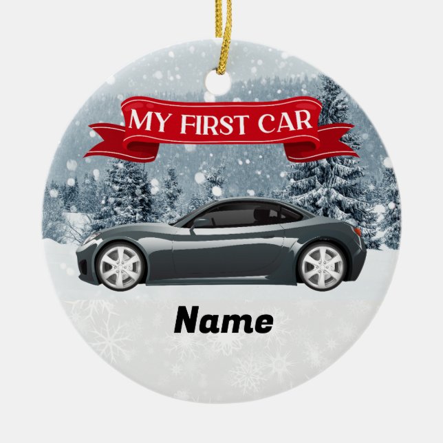 Personalized New Car Ornament (Front)