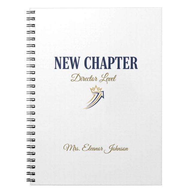 Personalized New Chapter Director Level Promotion Notebook (Front)