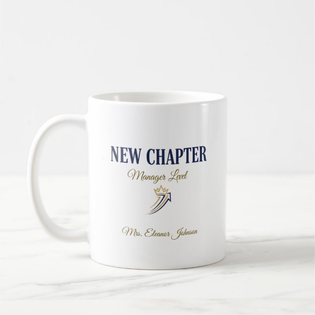 Personalized New Chapter Manager Level Promotion Coffee Mug (Left)