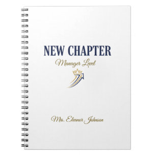 Personalized New Chapter Manager Level Promotion Notebook