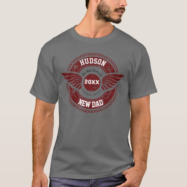 Personalized New Dad T-Shirt (Front)