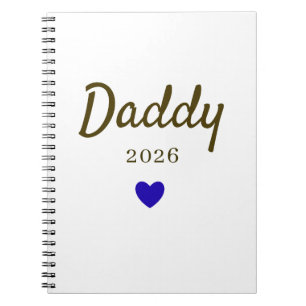 Personalized New Daddy Love Design with Year Notebook