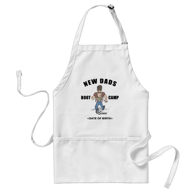 Personalized New Dads Boot Camp Gift Standard Apron (Front)