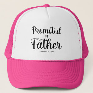 Personalized New Father Blue Trucker Hat