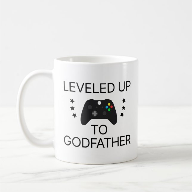 Personalized New Godfather Pregnancy Announcement  Coffee Mug (Left)