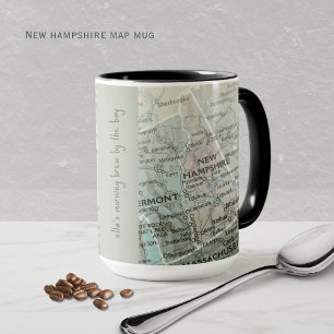Personalized New Hampshire Map Coastal NH Mug
