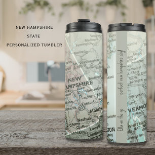 Personalized New Hampshire Map Granite State Thermal Tumbler