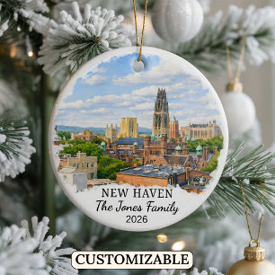 Personalized New Haven Ornament Custom Connecticut