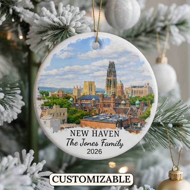 Personalized New Haven Ornament Custom Connecticut (Creator Uploaded)