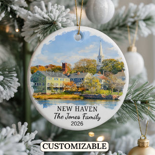 Personalized New Haven Ornament Custom Connecticut