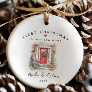 Personalized New Home Ceramic Ornament
