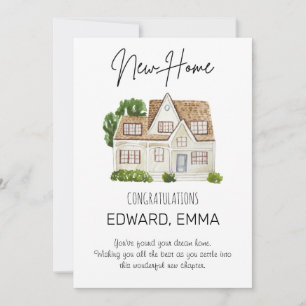 Personalized New Home Congratulations Card