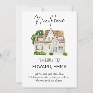 Personalized New Home Congratulations Card
