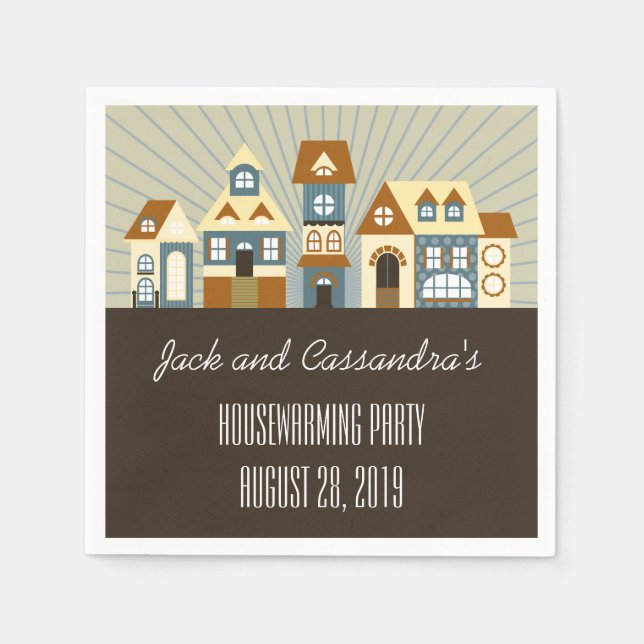 Personalized New Home Housewarming Napkins (Front)