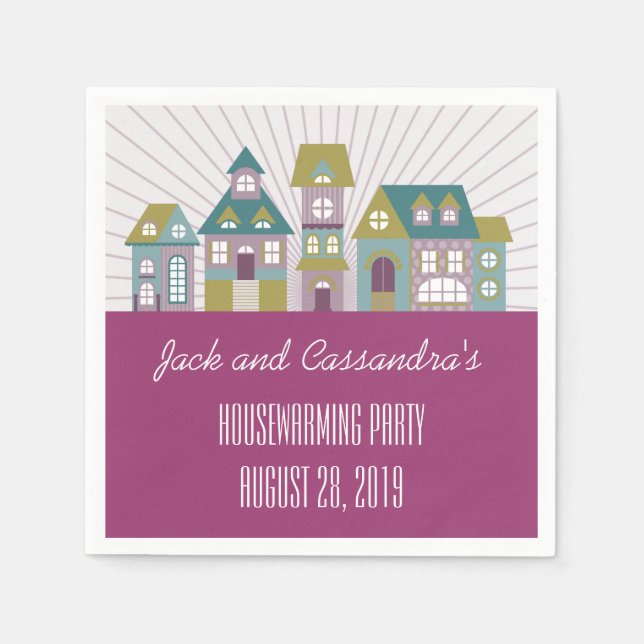 Personalized New Home Housewarming Napkins (Front)