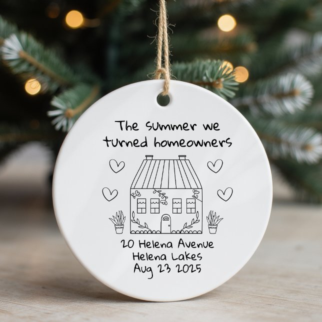 Personalized New Home Keepsake Moving House Ceramic Ornament (Creator Uploaded)