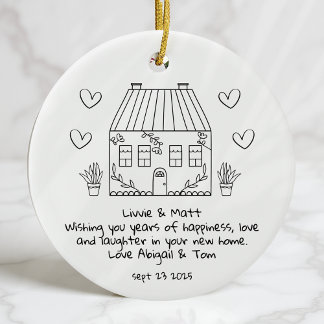 Personalized New Home Keepsake Moving House Ceramic Ornament