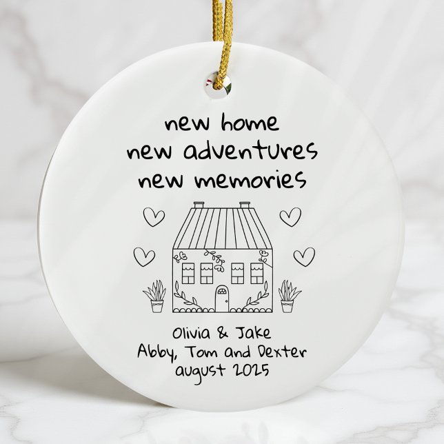 Personalized New Home Keepsake Moving House Ceramic Ornament (Creator Uploaded)