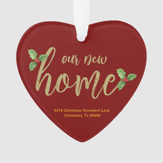 Personalized New Home Ornament - Acrylic Keepsake (Front)