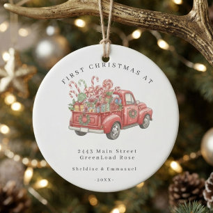 Personalized New Home Ornament, Housewarming gift, Ornament
