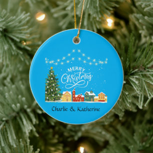 Personalized New Home Photo Ornament, Custom House Ceramic Ornament