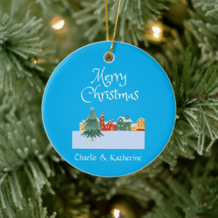 Personalized New Home Photo Ornament, Custom House Ceramic Ornament