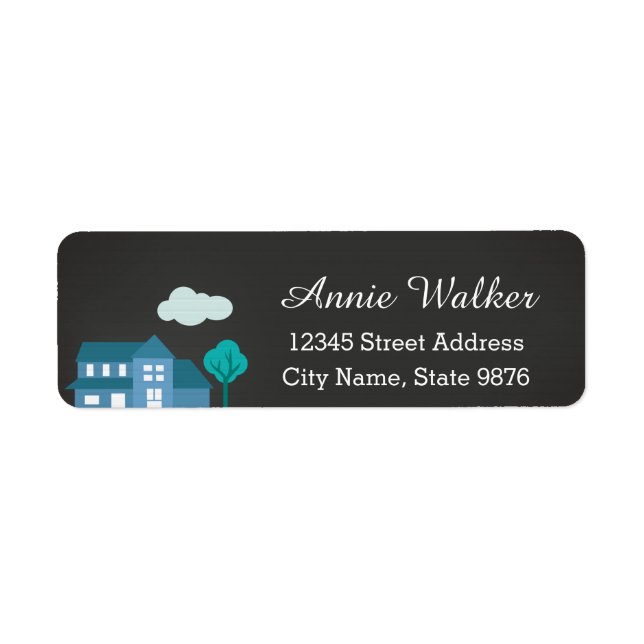 Personalized New Home Return Address Label (Front)