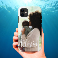Personalized New Mom and Baby Photo Name iPhone