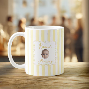 Personalized New Mom Baby Name Face Photo Coffee Mug