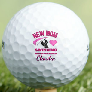 Personalized New Mom Gift – Baby Shower Pink Golf Balls