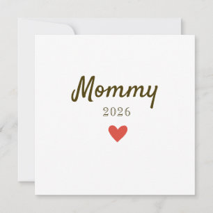 Personalized New Mommy Love Design with Year Holiday Card